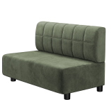 MELISSA | Gastro Lounge Bank | B:H 100 x 74 cm | Grün | Blocks | Samt | LED