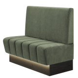 TANJA | Gastrobank | B:H 100 x 103 cm | Grün | Glatt/ Eckig | Samt | LED