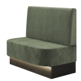 THOMAS | Gastrobank | B:H 100 x 103 cm | Samt | Glatt/ Eckig | Samt | LED
