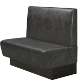DENVER BIG | Gastrobank | B:H 100 x 103 cm | Schwarz | Glatt/ Eckig | Wildleder
