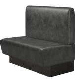 DENVER BIG | Gastrobank | B:H 100 x 103 cm | Schwarz | Glatt/ Rund | Wildleder