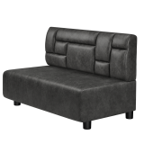 MELISSA | Gastro Lounge Bank | B:H 100 x 74 cm | Schwarz | Tetris Design | Wildleder