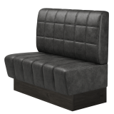 TANJA | Gastrobank | B:H 100 x 103 cm | Schwarz | Blocks | Wildleder