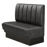 TATJANA | Gastrobank | B:H 100 x 103 cm | Schwarz | Gestreift | Wildleder