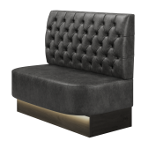 THOMAS | Gastrobank | B:H 100 x 103 cm | Wildleder | Chesterfield | Wildleder | LED
