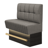 MATILDA | Gastro Hochbank | B:H 100 x 136 cm | Grau | Blocks | Stoff/Textil | LED