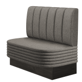 MATTHIAS | Gastrobank | B:H 100 x 103 cm | Grau | Gestreift | Stoff/Textil