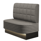MATTHIAS | Gastrobank | B:H 100 x 103 cm | Grau | Blocks | Stoff/Textil | LED