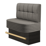 MATTHIAS | Gastro Hochbank | B:H 100 x 126 cm | Grau | Blocks | Stoff/Textil