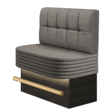 MATTHIAS | Gastro Hochbank | B:H 100 x 126 cm | Grau | Blocks | Stoff/Textil | LED