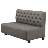 MELISSA | Gastro Lounge Bank | B:H 100 x 74 cm | Grau | Chesterfield | Stoff/Textil | LED