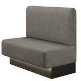 MELISSA | Gastrobank | B:H 100 x 103 cm | Grau | Glatt/ Rund | Stoff/Textil | LED