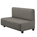 MELISSA | Gastro Lounge Bank | B:H 100 x 74 cm | Grau | Glatt/ Rund | Stoff/Textil