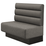 MELISSA | Gastrobank | B:H 100 x 103 cm | Grau | Horizontal Gestreift Rund | Stoff/Textil