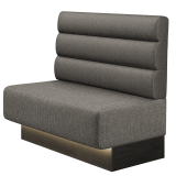 MELISSA | Gastrobank | B:H 100 x 103 cm | Grau | Horizontal Gestreift Rund | Stoff/Textil | LED