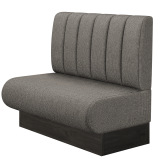 NINVA | Gastrobank | B:H 100 x 103 cm | Grau | Gestreift | Stoff/Textil