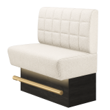 DENVER BIG | Gastro Hochbank | B:H 100 x 126 cm | Creme | Blocks | Teddystoff | LED