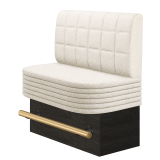 MATTHIAS | Gastro Hochbank | B:H 100 x 126 cm | Creme | Blocks | Teddystoff