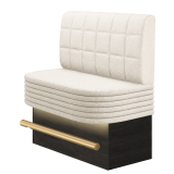 MATTHIAS | Gastro Hochbank | B:H 100 x 126 cm | Creme | Blocks | Teddystoff | LED