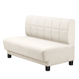 TATJANA | Gastro Lounge Bank | B:H 100 x 74 cm | Creme | Blocks | Teddystoff | LED