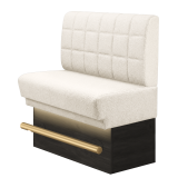 TATJANA | Gastro Hochbank | B:H 100 x 136 cm | Creme | Blocks | Teddystoff | LED