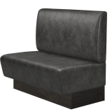 DENVER BIG | Gastrobank | B:H 100 x 103 cm | Schwarz | Glatt | Wildleder