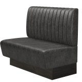 DENVER BIG | Gastrobank | B:H 100 x 103 cm | Schwarz | Gestreift | Wildleder