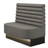 THOMAS | Gastrobank | B:H 100 x 103 cm | Stoff/Textil | Horizontal Gestreift Rund | Stoff/Textil | LED
