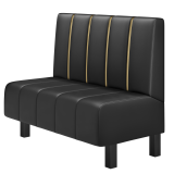 Fischer | Gastrobank | B:H 100 x 100 cm | Schwarz | Dubai | Leder | Möbelfuß Schwarz