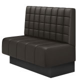 Fischer | Gastrobank | B:H 100 x 100 cm | Braun | Blocks | Leder | Fußleiste Schwarz