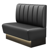 DENVER | Gastrobank | B:H 100 x 103 cm | Schwarz | Gestreift | Leder