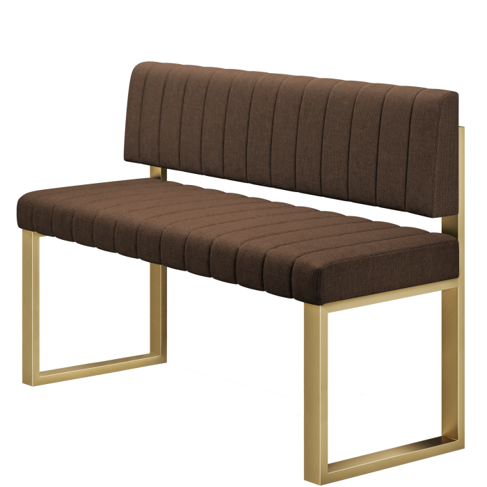 Allen | Hochbank | B:H 100 x 92 cm | Braun | Gestreift | Stoff/Textil