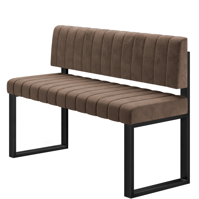 Allen | Hochbank | B:H 180 x 92 cm | Braun | Gestreift | Samt