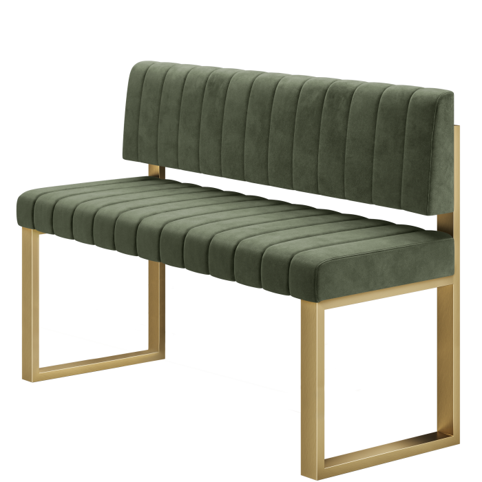Allen | Hochbank | B:H 60 x 102 cm | Grün | Gestreift | Samt