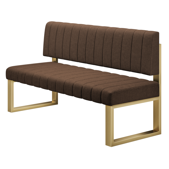 Allen | Sitzbank | B:H 120 x 72 cm | Braun | Gestreift | Stoff/Textil
