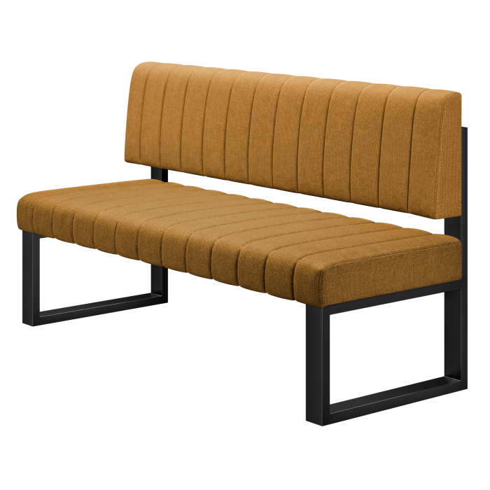 Allen | Sitzbank | B:H 120 x 72 cm | Honig Braun | Gestreift | Stoff/Textil