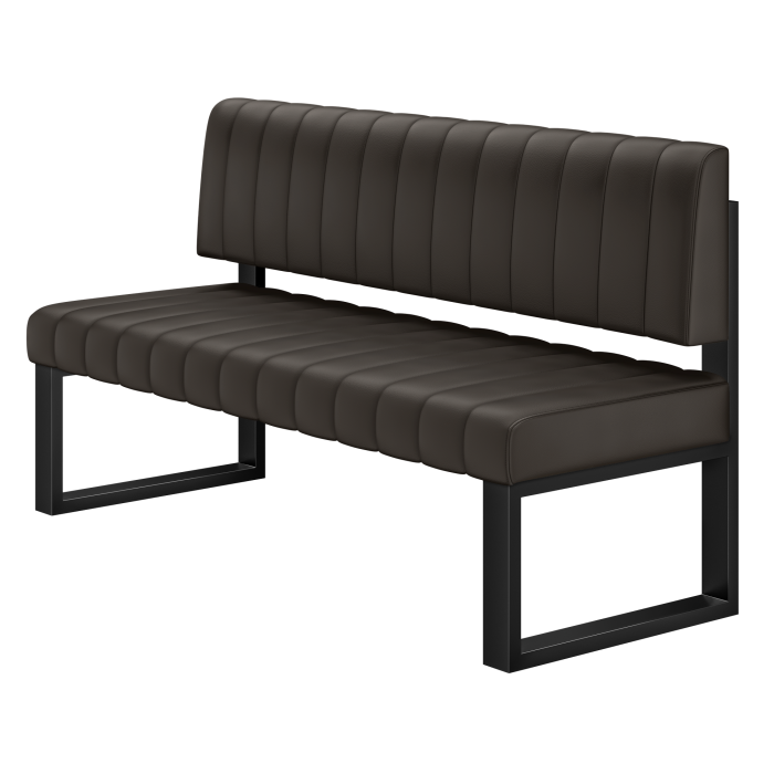 Allen | Sitzbank | B:H 60 x 72 cm | Braun | Gestreift | Leder
