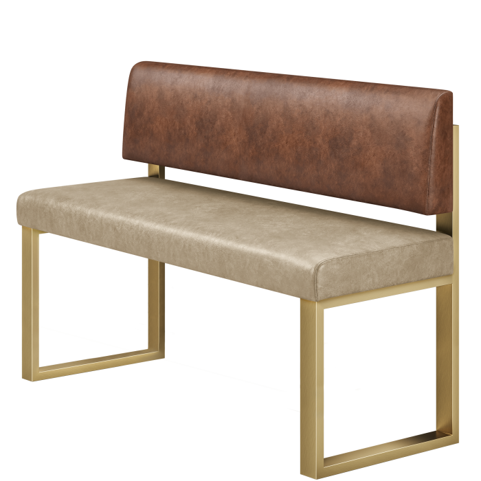 Areo | Hochbank | B:H 100 x 92 cm | Beige | Glatt | Leder