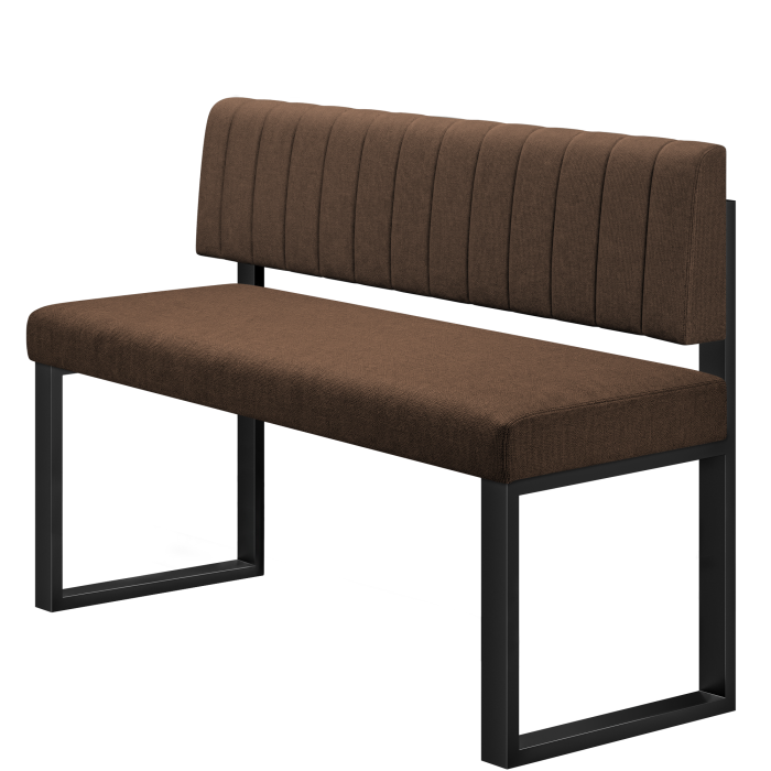 Areo | Hochbank | B:H 100 x 92 cm | Braun | Gestreift | Stoff/Textil