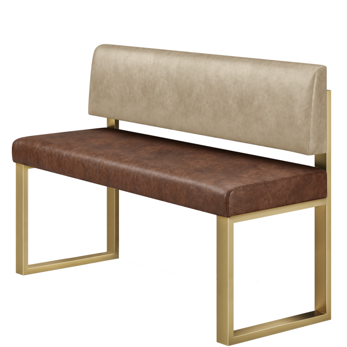 Areo | Hochbank | B:H 100 x 92 cm | Braun | Glatt | Leder