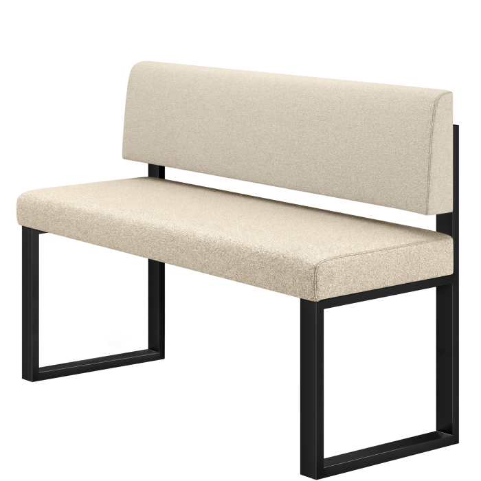 Areo | Hochbank | B:H 140 x 92 cm | Beige | Glatt | Teddystoff
