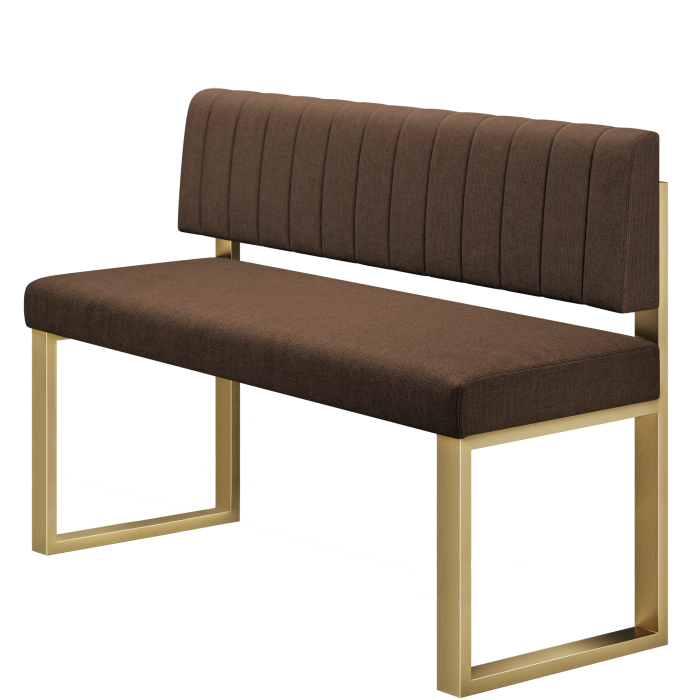 Areo | Hochbank | B:H 140 x 92 cm | Braun | Gestreift | Stoff/Textil