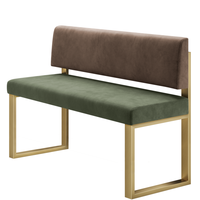 Areo | Hochbank | B:H 140 x 92 cm | Grün | Glatt | Samt