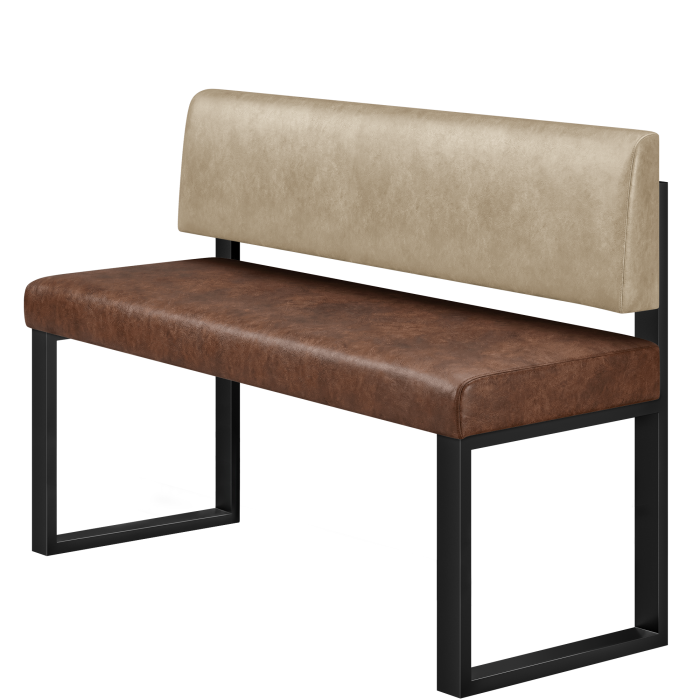 Areo | Hochbank | B:H 160 x 92 cm | Braun | Glatt | Leder