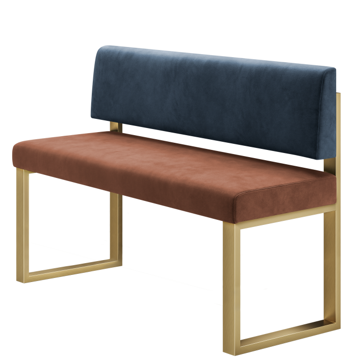Areo | Hochbank | B:H 160 x 92 cm | Rot Bronze | Glatt | Samt