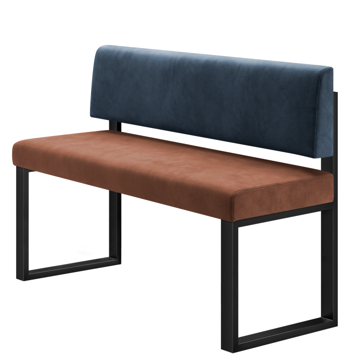 Areo | Hochbank | B:H 180 x 102 cm | Rot Bronze | Glatt | Samt