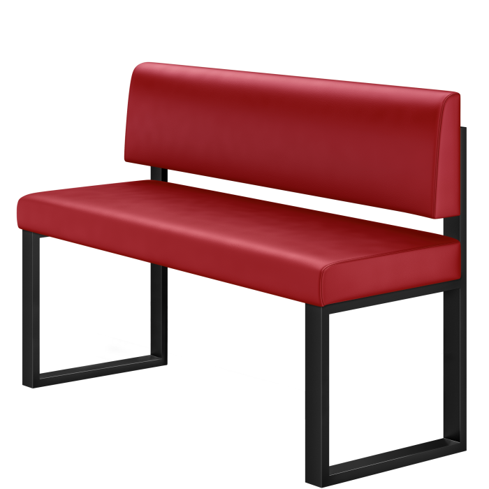 Areo | Hochbank | B:H 180 x 92 cm | Rot | Glatt | Leder
