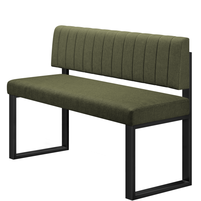 Areo | Hochbank | B:H 200 x 92 cm | Grün | Gestreift | Stoff/Textil