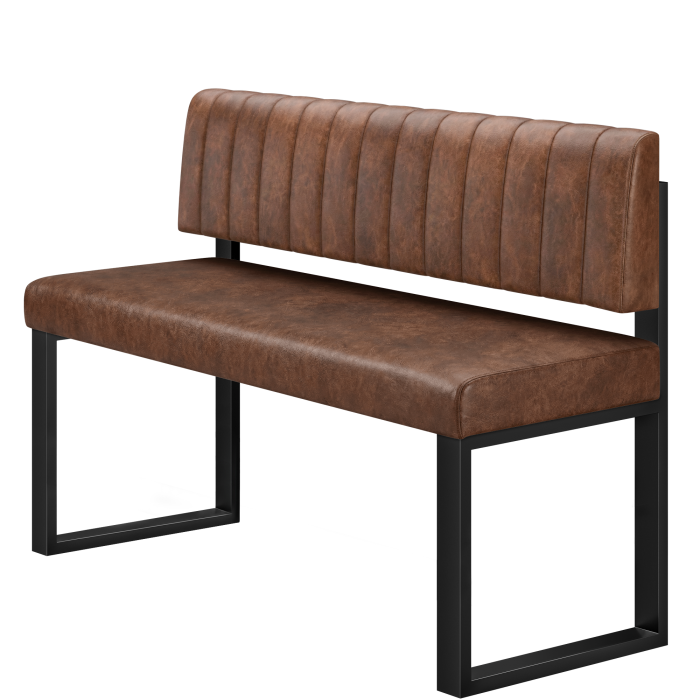 Areo | Hochbank | B:H 60 x 102 cm | Braun | Gestreift | Leder