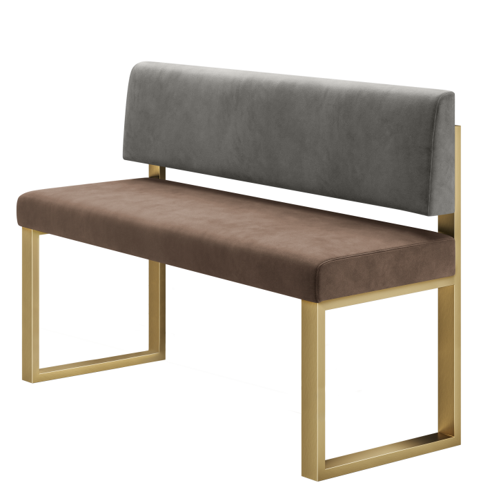 Areo | Hochbank | B:H 60 x 92 cm | Braun | Glatt | Samt